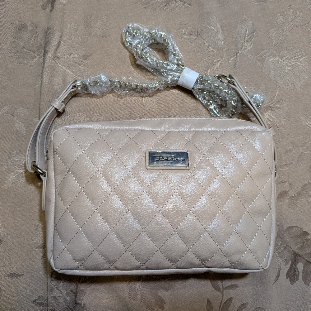 Bella Russo Quilted Crossbody Purse, NWOT!
